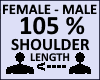 Shoulder length 105%