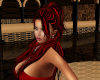 Red Strand Wavy Ponytail