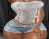 Top&shorts W&BLUE