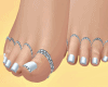 Feet + White Nails