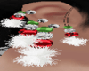 TRIPLE FLUFFY XMAS EARRI