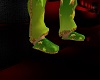 Green Xmas slippers