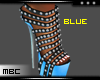 Blue Strap Spike Hi Heel