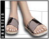d| Metallic Flat Sandals