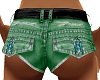 green.blk shorts