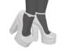DAZZLE WHITE CHUNKY HEEL