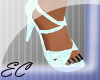 EC* Cyan Floral Heels