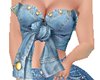 MM..DEMIN JEANS KNOT TOP