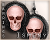 [Is] Pink Skull Earrings