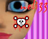 Punk skul face paint RED