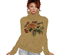 TF* Tan Sweater w/ Roses