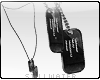 ::s necklace ID tags blk