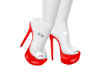 red shine heels