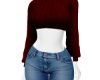 Cropped turtleneck&jeans