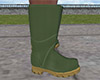 Green Rain Boots (M)