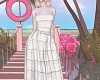 frill gown white