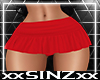 X Meg Red Short Skirt X