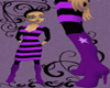 [m55]Purple stripe dress