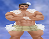 Male body with soap