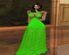 lace gown green