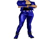 womens blue leather fit