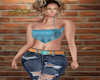 torqoise bandana top