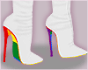 Rainbow Thigh Boots
