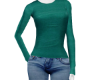 Teal Sweater Outfit