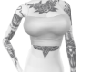 White top with tattoos
