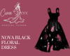 Nova Black Floral Dress