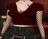 Red Floral T