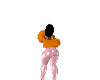orange fur coat