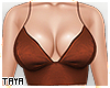 ✰ brown crop tank