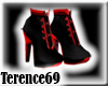 69 Chic Boots-Black Red