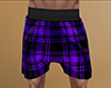 Purple PJ Shorts Plaid M