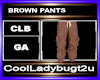 BROWN PANTS