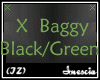 (IZ) Baggy Black/Green