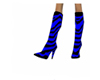 Blue Zebra Stiletto Boot