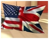 USA UK Throw Pillow