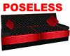 POSELESS COUCH RED/BLACK