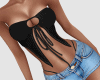 CA denim set & black top