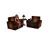 brown chair set