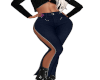 Unzipped Flared Jeans