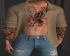 Open Shirt and Tatts