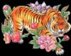 tiger w flowers