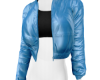 blue padded jacket