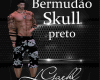 Bermudão Skull Preto