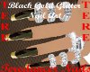 Blk/GoldGlitter Nail Art