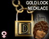 Gold Lock Necklace D (F)