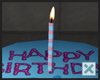 Blue Birthday Candle